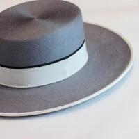 Sombrero Ala Ancha Superior Plata