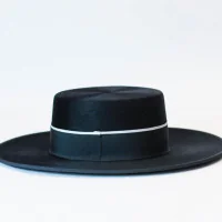 Sombrero Ala Ancha Superior Azul Marino