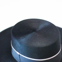 Sombrero Ala Ancha Superior Azul Marino