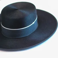 Sombrero Ala Ancha Superior Azul Marino