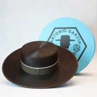 Sombrero Ala Ancha Superior Marrón