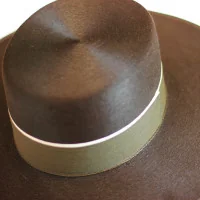 Sombrero Ala Ancha Superior Marrón