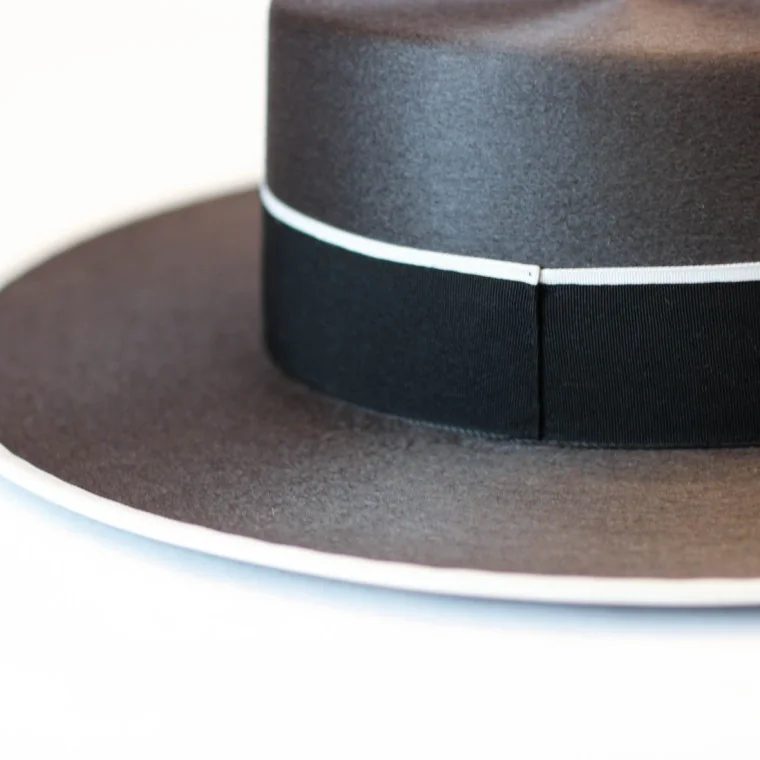 Sombrero Ala Ancha Superior Plomo