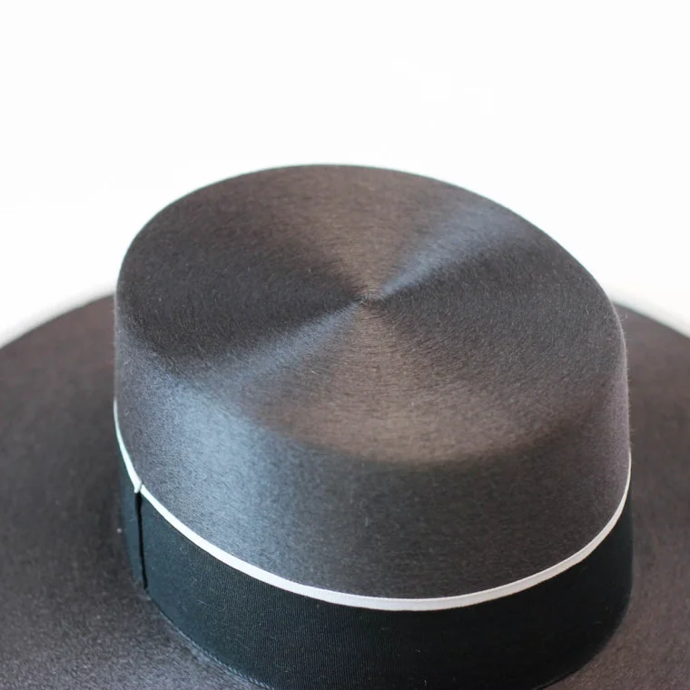 Sombrero Ala Ancha Superior Plomo