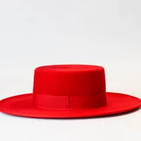 Sombrero Ala Ancha 1ª Lana Rojo