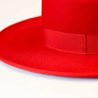 Sombrero Ala Ancha 1ª Lana Rojo