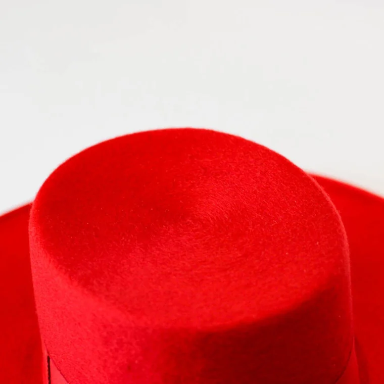 Sombrero Ala Ancha 1ª Lana Rojo