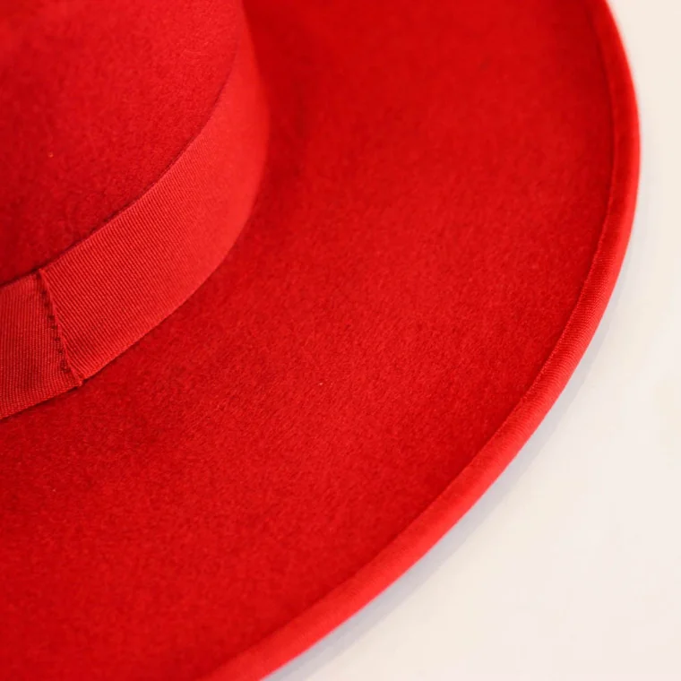 Sombrero Ala Ancha 1ª Lana Rojo