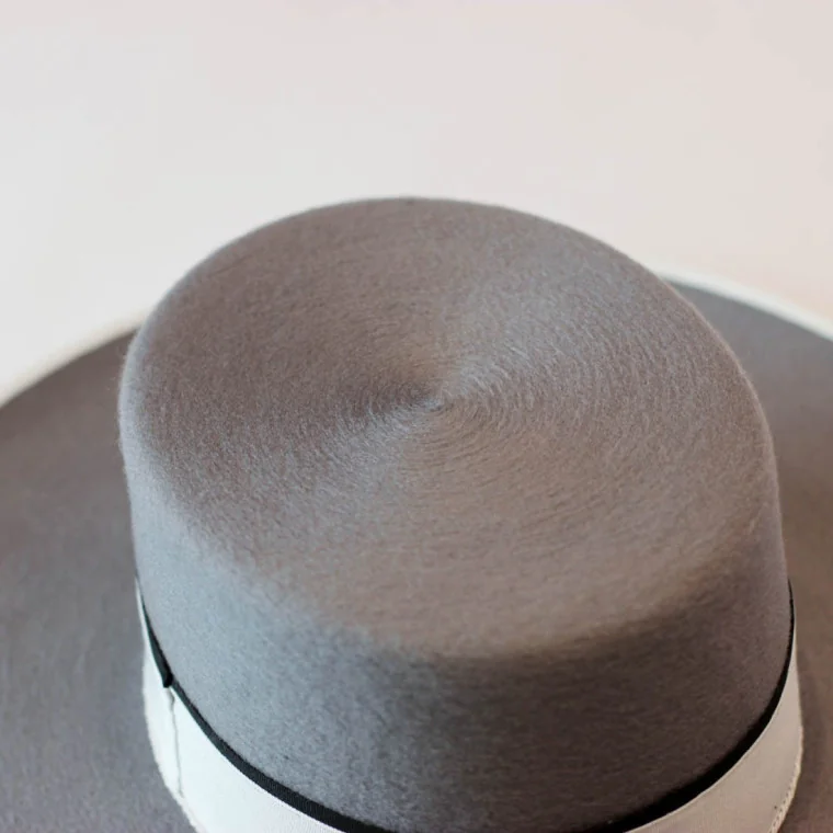Sombrero Ala Ancha 1ª Lana Plata