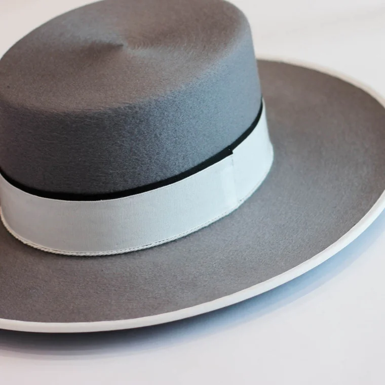 Sombrero Ala Ancha 1ª Lana Plata