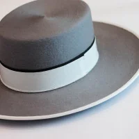 Sombrero Ala Ancha 1ª Lana Plata