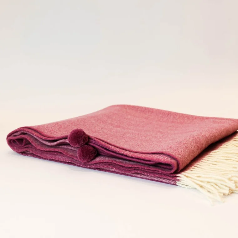 Poncho 100% Pura Lana Virgen de Grazalema Colorete