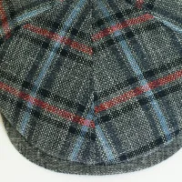 Gorra Inglese Botón Cuadros