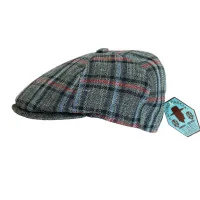 Gorra Inglese Botón Cuadros