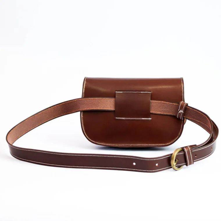 Bolso Riñonera Marrón Picado 2
