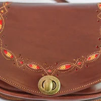 Bolso Riñonera Marrón Picado Bandera de España
