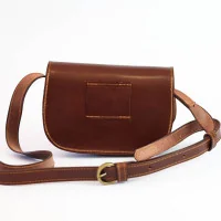 Bolso Riñonera Marrón Picado Bandera de España