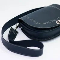 Bolso Redondo Picado Azul Marino