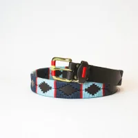 Cinturón Argentino Bordado Azul Blanco - Rojo