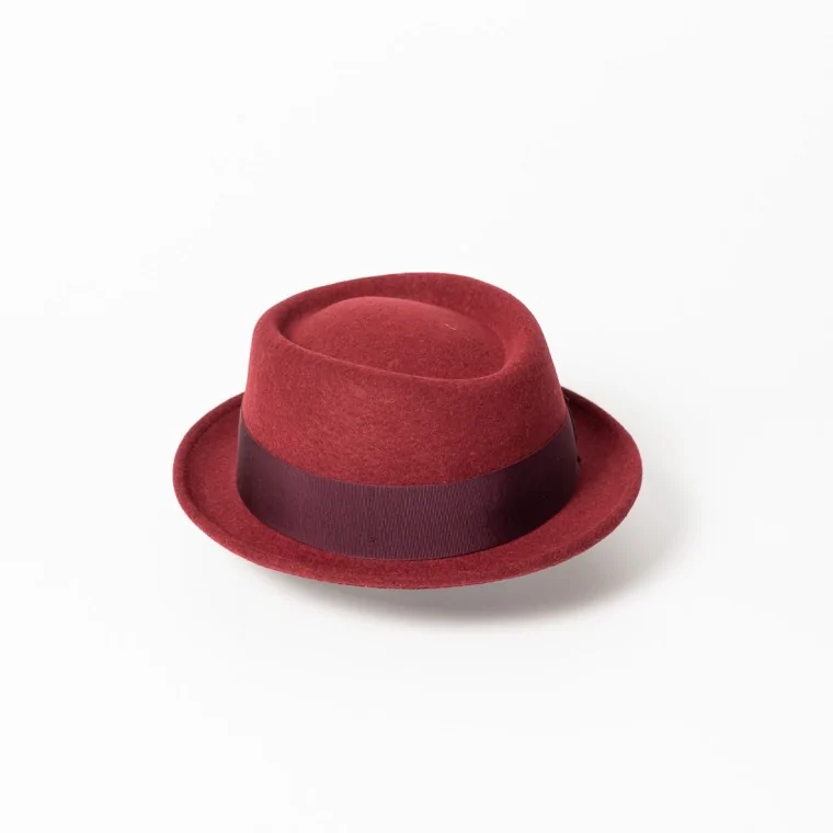Sombrero Mascota Pork Pie - Burdeos 2